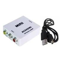Conversor Rca Entrada X Hdmi Saída Av2Hdmi 1080P Vídeo Mini Conversor Rca Entrada X Hdmi Saída Av2Hdmi 1080P Vídeo Mini