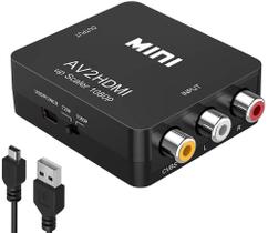 Conversor RCA para HDMI Amtake 1080P Composite CVBS AV para HDMI Conversor RCA para HDMI Amtake 1080P Composite CVBS AV para HDMI