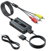 Conversor RCA para HDMI Bcrokory Male com cabo HDMI 1080P