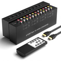 Conversor RCA para HDMI de 8 portas compatível com Arector 1080P Conversor RCA para HDMI de 8 portas compatível com Arector 1080P