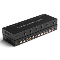 Conversor RCA para HDMI ZUZONG 4 portas 1080P/720P com controle remoto