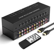 Conversor RCA para HDMI ZUZONG 8 Portas - 1080p/720p com Controle Remoto Conversor RCA para HDMI ZUZONG 8 Portas - 1080p/720p com Controle Remoto