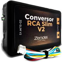 Conversor RCA Remoto Slim V2 Zendel Som Auto Amplificador