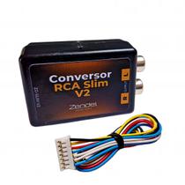 Conversor rca remoto slim v2 zendel som automotivo