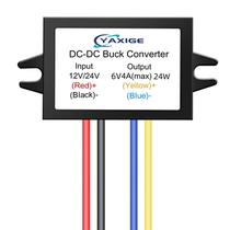 Conversor redutor YAXIGE DC-DC 12V 24V para 6V 4A 24W IP67