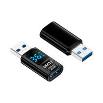 Conversor USB 3.2 Tipo-C 36-60W 10Gbps Com Display LED Para Transmissão De Dados E Medidor De