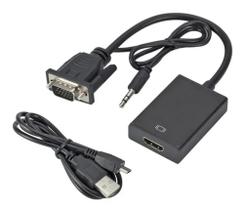 Conversor Vga Macho Para Hdmi Fêmea Notebook Pc