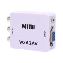 Conversor VGA para AV, conversor de vídeo com largura de banda de 1920x1080 165 MHz para computador para PC para TV