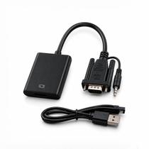 Conversor VGA para HDMI Adaptador com Áudio para PC Antigo e TV HDMI