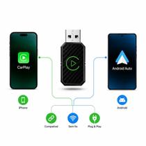 Conversor Wireless CarPlay Android Auto Bluetooth e Wi-Fi