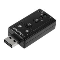 Conversores de áudio, placa de som usb 7.1