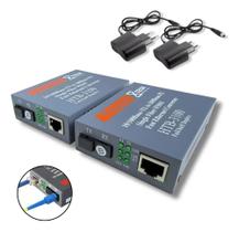 Conversores Mídia 10/100 Mbps (Par A + B) Fibra Óptica