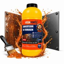 Convertedor Ferrugem 2 em 1 500ml Anticorrosivo Veda Forte Elimina Protege Metal Pronto Uso Base Pintura Antiferrugem