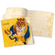 Convite Bela e a Fera - 8 unidades