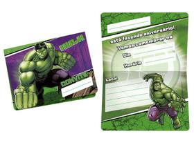 Convite de Aniversário Hulk Animação - 8 unidades - Regina Festas Convite de Aniversário Hulk Animação - 8 unidades - Regina Festas