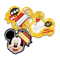 Convite de Aniversário Mickey Clássico - 8 Unidades Convite de Aniversário Mickey Clássico - 8 Unidades