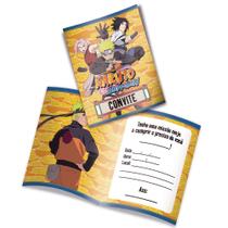 Convite de Aniversário Naruto Shippuden - 8 Unidades Convite de Aniversário Naruto Shippuden - 8 Unidades