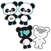Convite de Aniversário Panda - 10 Unidades