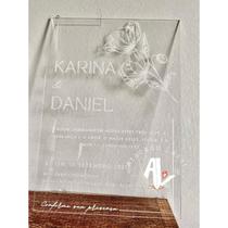 Convite de casamento personalizado - 5 unidade