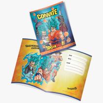 Convite Dragon Ball Z- Pacote com 8 unidades
