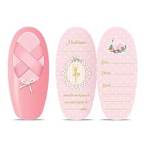 Convite Festa Bailarina- Pacote com 8 unidades Convite Festa Bailarina- Pacote com 8 unidades