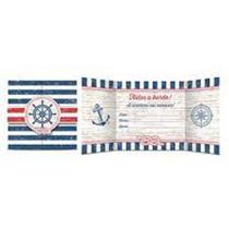 Convite Festa Marinheiro- Pacote com 8 unidades