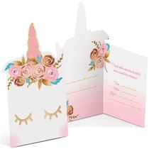 Convite Festa Unicórnio- Pacote com 8 unidades Convite Festa Unicórnio- Pacote com 8 unidades