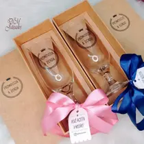 Convite Individual Padrinhos / dindo / dinda / Batismo / Taça de Cerveja com Caixa Convite Individual Padrinhos / dindo / dinda / Batismo / Taça de Cerveja com Caixa