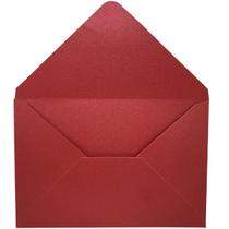 Convite Luxo Papel Vermelho 10,5x15,5 Cm 100 Unidades