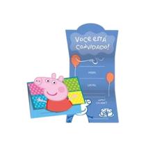 Convite Peppa Pig 8 Un - Regina