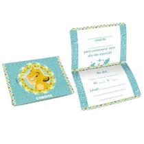 Convite Temático Rei Leão - Pacote com 08 Unidades