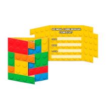 Convites De Aniversário Bloquinhos 8Un - Junco Convites De Aniversário Bloquinhos 8Un - Junco