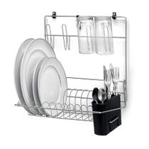 Cook Home Organizador Seca Pratos, Copos e Talheres Cromado