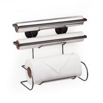 Cook home suporte organizador 3 Rolos bancada ou parede Cook home suporte organizador 3 Rolos bancada ou parede