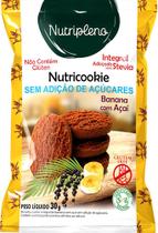 Cookie Integral Banana C/ Açaí S/ Açúcar Sem Glúten Nutripleno 30g