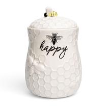 Cookie Jar Young's Inc. Ceramic Bee 12,7 x 12,7 x 17,8 cm branca
