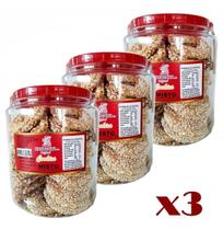 Cookie Misto Amend/gergelim Pote 420g Kanazawa - (Kit com 3)