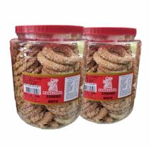 Cookie Misto Amendoim/gergelim 420g Kanazawa - (kit com 2)