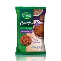Cookie Protein Cacau com grãos display com 10 un. de 80g - Vitao