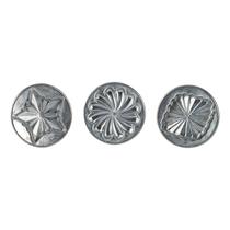 Cookie Stamps Nordic Ware Pretty Pleated, 3 peças, prata Cookie Stamps Nordic Ware Pretty Pleated, 3 peças, prata