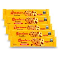 Cookies Bauducco Tradicional Gotas De Chocolate Kit 5Un 100G
