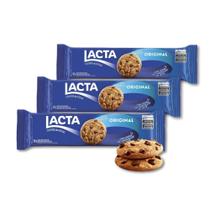Cookies Chocolate ao Leite Lacta Kit 3 pacotes de 80g