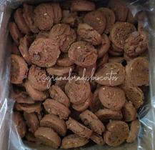 Cookies de chocolate com gotas e linhaça dourada pacote com 1kg
