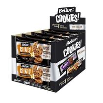 Cookies Zero Açúcar sabor Baunilha e Chocolate Display 10 un de 67g - Belive