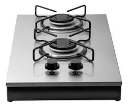 Cooktop 2 Bocas Portátil de Mesa Stelar Euro Inox a Gás GLP Vidro Inox, Potente e Compacto Cooktop 2 Bocas Portátil de Mesa Stelar Euro Inox a Gás GLP Vidro Inox, Potente e Compacto