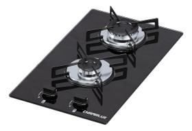 Cooktop 2 bocas ultra chama preto chapa