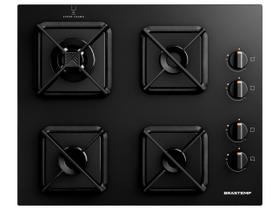 Cooktop 4 Bocas a Gás Brastemp GLP Preto Superautomático BDS62AE