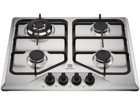 Cooktop 4 Bocas a Gás Electrolux Inox Experience Multi Chama e Grade Ferro Fundido (KE4XC)
