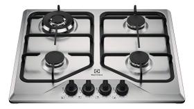 Cooktop 4 Bocas A Gas Experience Cook Pro Inox - Electrolux Preto 127/220v