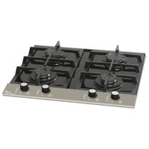 Cooktop 4 Bocas a Gás Fischer Platinium com Mesa de Vidro e Acendimento Superautomático Preto Bivolt